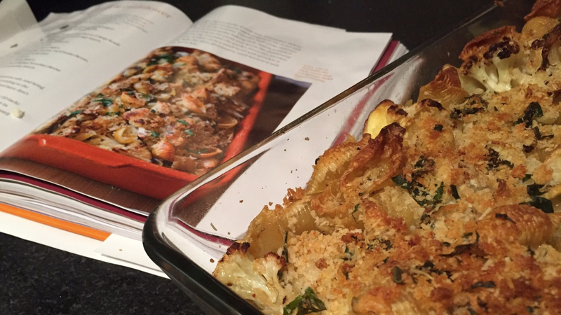 The finished cauliflower/pasta thing.